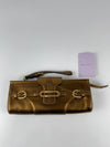 Metallic Bronze Leather Tulita Wristlet Clutch