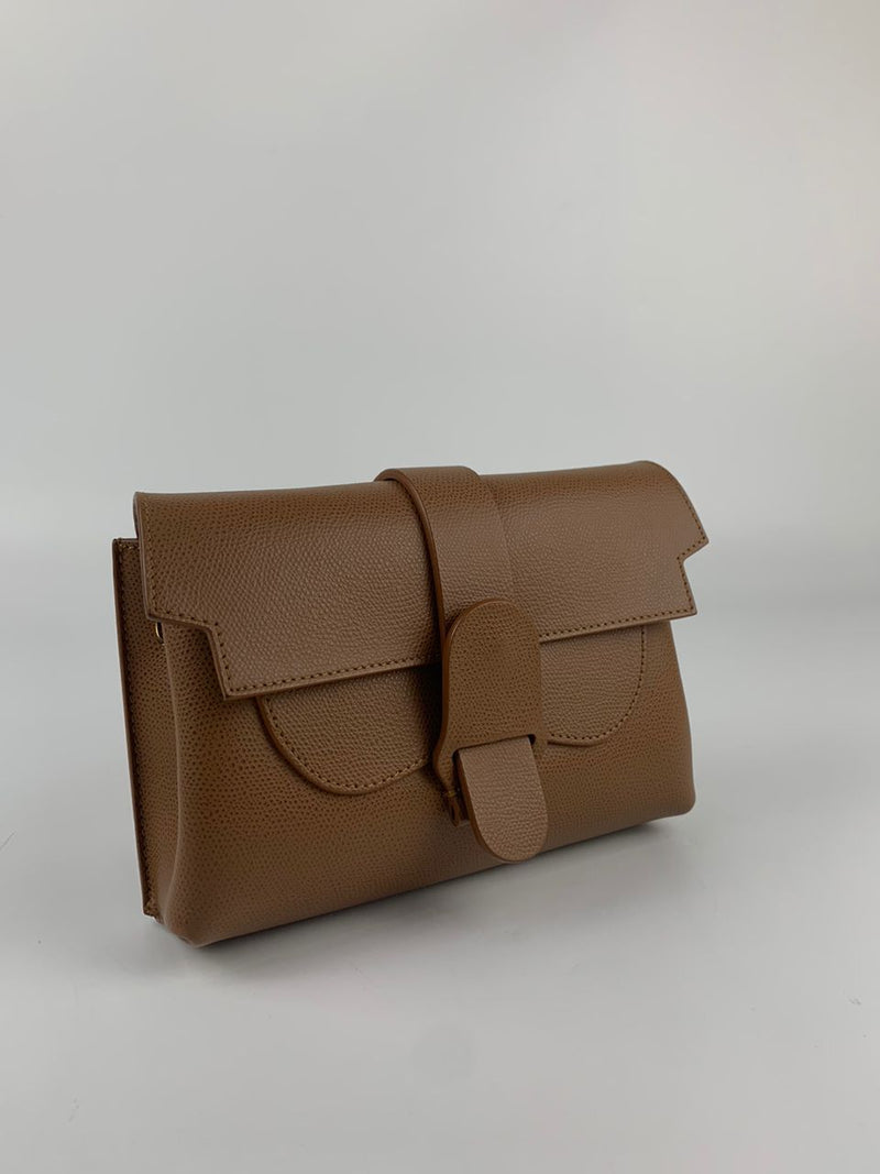 Aria Belt Bag in Pebbled Leather Chestnut