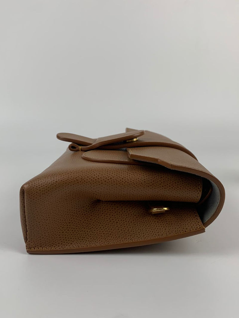 Aria Belt Bag in Pebbled Leather Chestnut