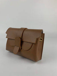 Aria Belt Bag in Pebbled Leather Chestnut