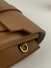 Aria Belt Bag in Pebbled Leather Chestnut