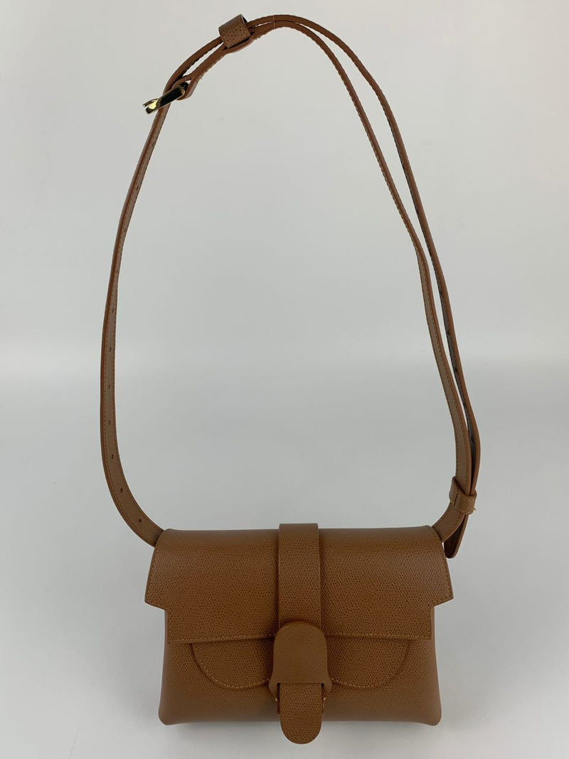 Aria Belt Bag in Pebbled Leather Chestnut