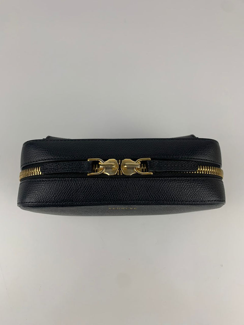 Coda Belt Bag in Pebbled Leather Noir