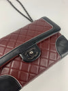 2015 Pre-Fall Tyrolean Paris-Salzburg Lambskin Single Flap in Burgundy / Black RHW