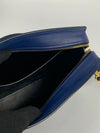 1BH043 Blue Calfskin / Saffiano Crossbody Bag