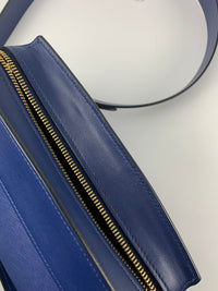 1BH043 Blue Calfskin / Saffiano Crossbody Bag