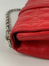 Red/Fuschia Cannage Quilted Lambskin Leather Miss Dior Medium Flap Bag