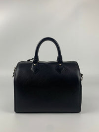 Black Epi Leather Speedy Bandoulière 25