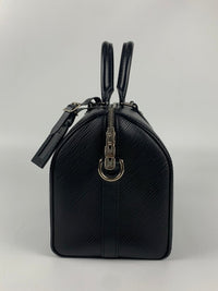 Black Epi Leather Speedy Bandoulière 25