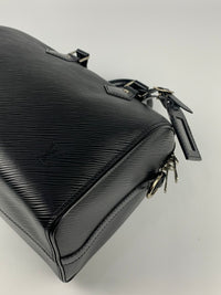 Black Epi Leather Speedy Bandoulière 25