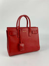 Red Calfskin Leather Nano Sac de Jour Bag