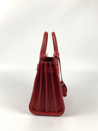 Red Calfskin Leather Nano Sac de Jour Bag