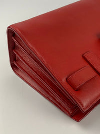 Red Calfskin Leather Nano Sac de Jour Bag