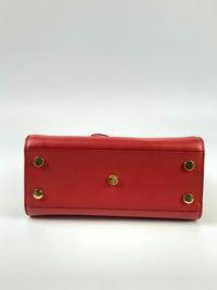 Red Calfskin Leather Nano Sac de Jour Bag