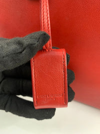 Red Calfskin Leather Nano Sac de Jour Bag