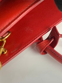 Red Calfskin Leather Nano Sac de Jour Bag