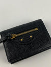 Le City Mini Wallet in Black Arena Storico Lambskin