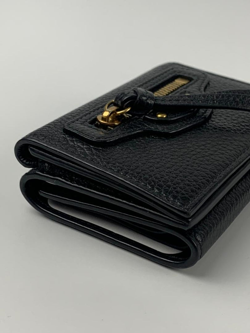 Le City Mini Wallet in Black Arena Storico Lambskin