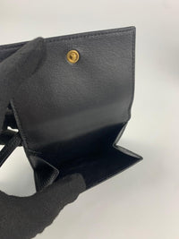 Le City Mini Wallet in Black Arena Storico Lambskin