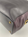 Tracolla Zip Media Bag in&nbsp;Black / Purple Leather