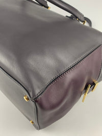 Tracolla Zip Media Bag in&nbsp;Black / Purple Leather