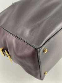 Tracolla Zip Media Bag in&nbsp;Black / Purple Leather