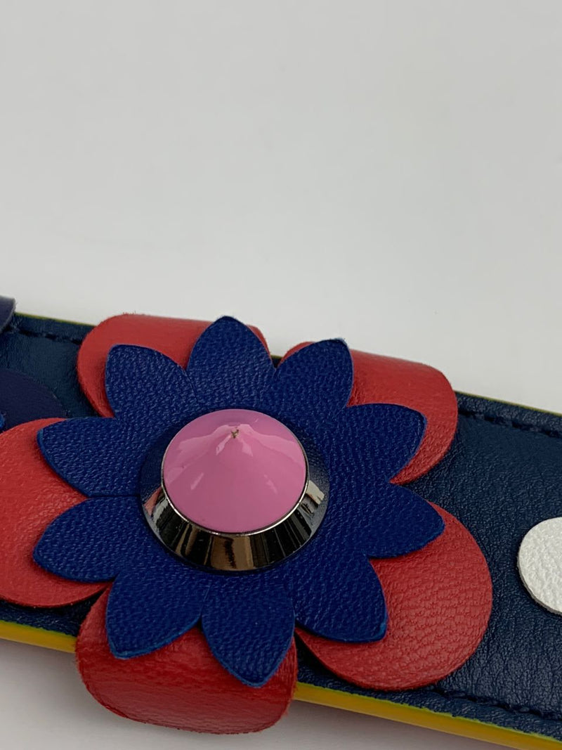 Multicolored Navy Strap You Flower Shoulder Strap