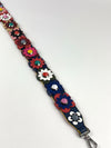 Multicolored Navy Strap You Flower Shoulder Strap