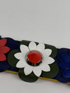 Multicolored Navy Strap You Flower Shoulder Strap