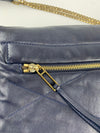 Bleu Marine Quilted Lambskin Leather Medium Sugar Shoulder Bag