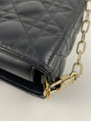 Cannage Lambskin Medium Lady D-Joy Bag LGHW with Tortoise Shell Charms