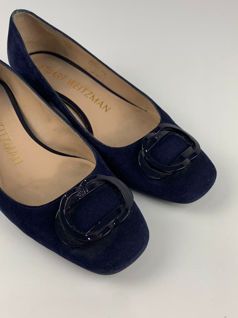 Anicia 25 Flats in Navy Blue Suede