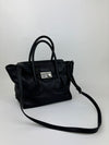 BN2665 Double Handle Tote in Black Glaze Calf Leather