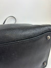 BN2665 Double Handle Tote in Black Glaze Calf Leather