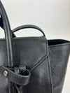 BN2665 Double Handle Tote in Black Glaze Calf Leather