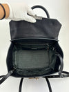 BN2665 Double Handle Tote in Black Glaze Calf Leather