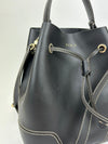 Stacy Drawstring Bucket Bag in Onyx