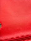 Classic Mini Rectangular Flap in Red Lambskin GHW