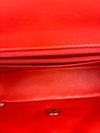 Classic Mini Rectangular Flap in Red Lambskin GHW