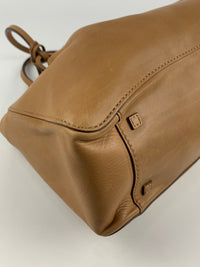 Tan Calfskin Shoulder Tote