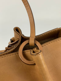 Tan Calfskin Shoulder Tote