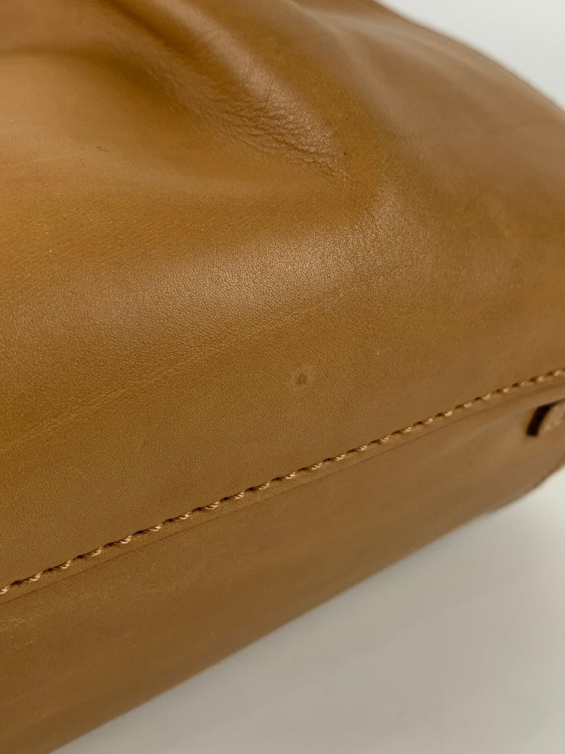 Tan Calfskin Shoulder Tote