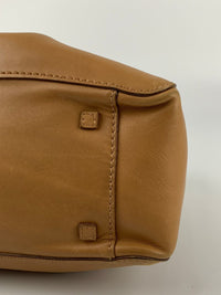 Tan Calfskin Shoulder Tote