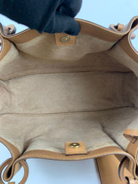 Tan Calfskin Shoulder Tote