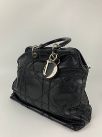 Black Cannage Quilted Leather Granville Tote SHW