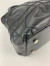 Black Cannage Quilted Leather Granville Tote SHW