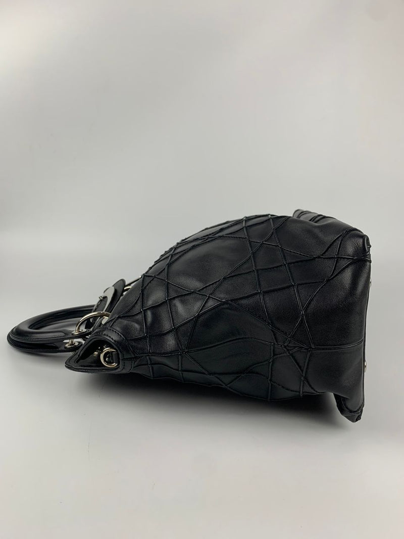 Black Cannage Quilted Leather Granville Tote SHW