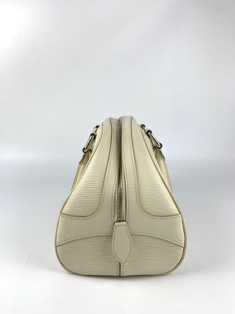 Ivory Epi Leather Bowling Montaigne PM Bag