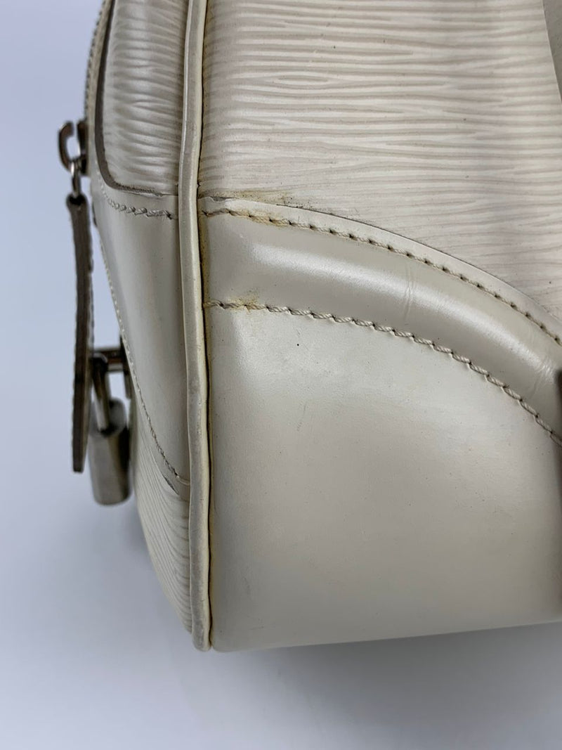 Ivory Epi Leather Bowling Montaigne PM Bag