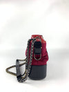 Gabrielle Quilted Bag in Red Canvas and Leather